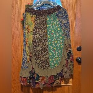 #948 Young Threads Patched Skirt